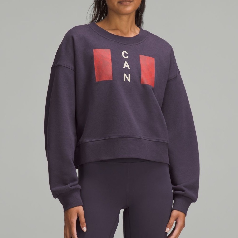Lululemon Team Canada Perfectly Oversized Cropped Crew Olympics Paris 2024